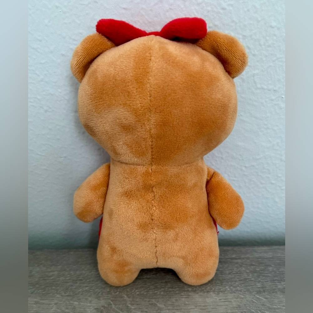 Merry Bright Fancy Holiday Bear Small Dog Toy Grunter Squeaker, Dog's Love Sound - Picture 5 of 7